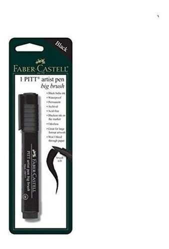 Marcador De Tinta Negra India Faber-castell Pitt Caja 1 Pza