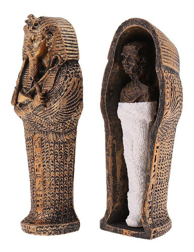 Caixão Egípcio Antigo De 4 Polegadas Com Decoração De