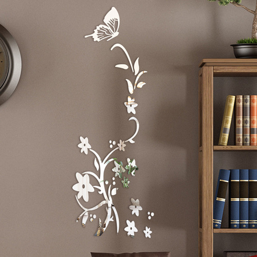 Pegatina De Pared Acrílica Con Forma De Flor T 3d Diy Modern