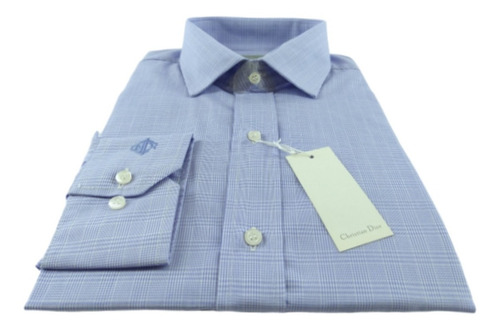 Camisa * Christian Dior* Principe De Gales Hombre Algodon