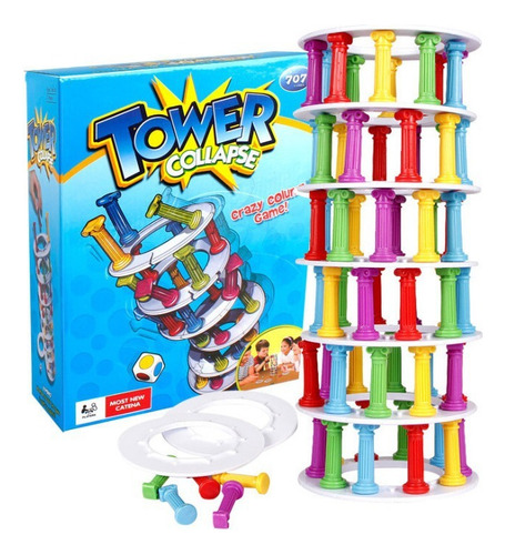 Torre Griega Juego Mesa Diako Columnas Equilibrio Colores