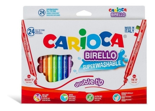 Marcadores Carioca Birello X24 Colores Doble Punta