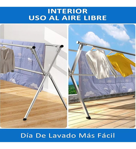 Ttendedero Plegable De Ropa Portátil Retráctil Acero Inoxida Inoxidable Resistente