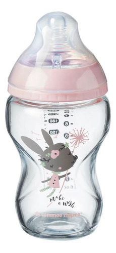 Biberón De Vidrio Closer To Nature Niña Tommee Tippee 9oz Color Rosa Claro