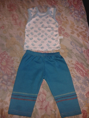 Conjunto Mono Monito Y Franelilla Talla 2 Nino Varon Nuevo