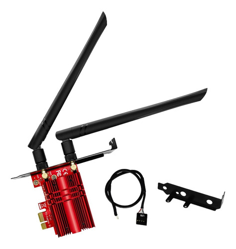 Tarjeta Pcie Wifi 6 6e Bluetooth 5.2 Antena Red 2.4 5 6 Ghz