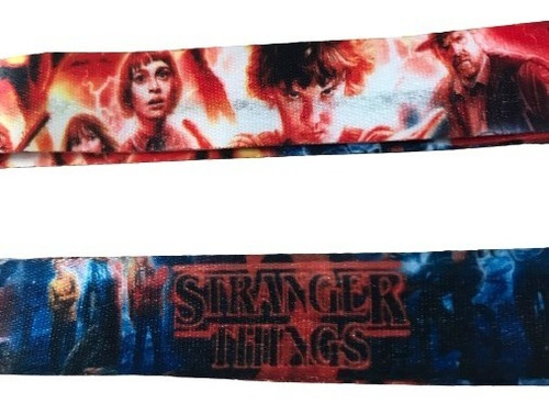 Chaveiro Stranger Things Cordão Com Engate Rápido