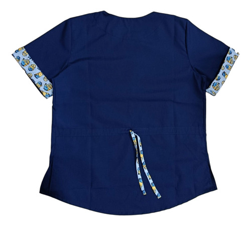 Ambo Medico Enfermeria Arciel Estampado Azul Marino Minions Azul Marino Lisa M