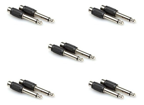 Hosa Gpr-101 Pak10 Rca A 1/4 De Pulgada Ts Adapter, Paquet