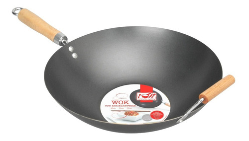 Wok Antiadherente 35cm | Wok Teflonado | Nouvelle Cousine Color Gris