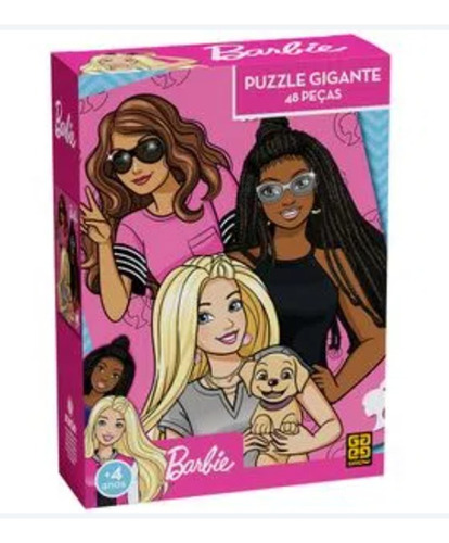 Quebra Cabeça Puzzle Gigante Barbie 48 Peças Grow