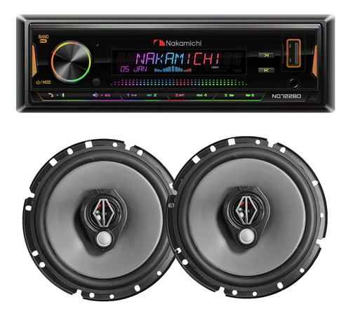 Stereo Nakamichi Bluetooth Parlantes 6,5 Pulgadas Bomber