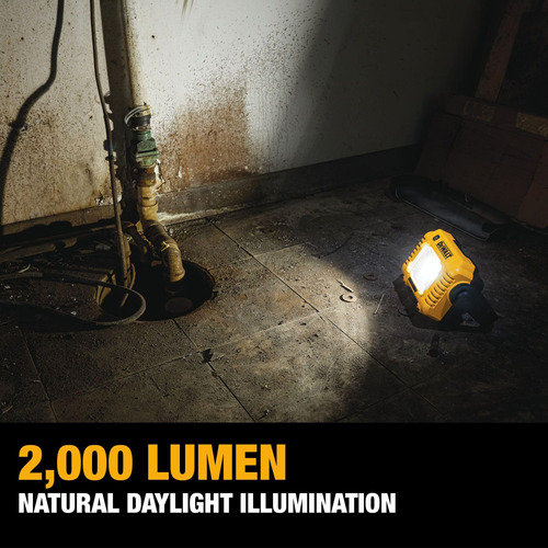 Lámpara De Trabajo Dewalt Dcl077b 12 V/20 V, Máx. 2000 Lúmen
