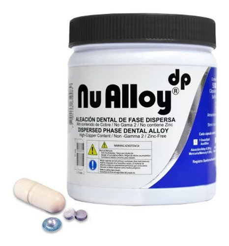 Amalgama Nu Alloy 2 Dosis X 50 Cap. Odontologia