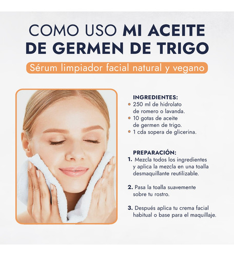 Imagen 6 de 8 de Aceite Germen De Trigo Puro Para Piel Y Crecimiento Cabello