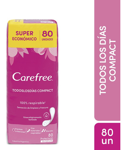 Protectores Diarios Carefree® todos Los Días Compact X80u