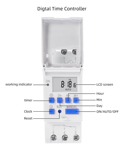 Timer Digital 12v Temporizador Programable Semanal Diario