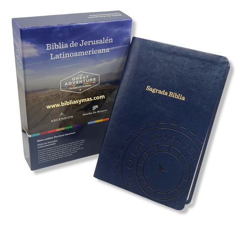 Biblia Catolica De Estudio La Gran Aventura Piel Azul