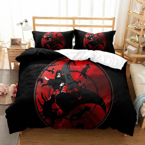 Funda De Edredón Naruto Anime Para Ropa De Cama Uchiha Itach