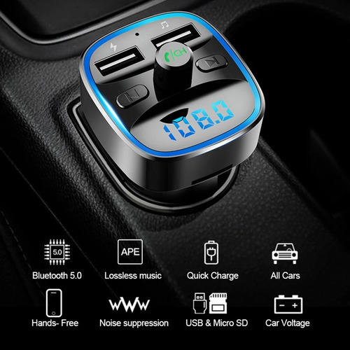 Adaptador Bluetooth Para Auto Transmisor Bluetooth