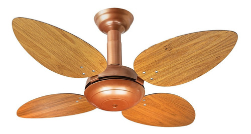 Ventilador De Teto Office Jet Delta Cobre 4pás Freijó 220v Cor das pás Tabaco Diâmetro 105 cm Frequência 60 Material das pás Mdf/rattan Quantidade de pás 4 220