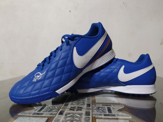 botines nike tiempo azules