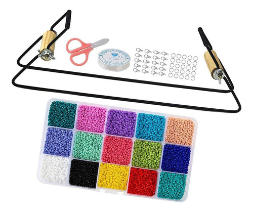 Elastic Cord Metal Bead Loom Kit 1