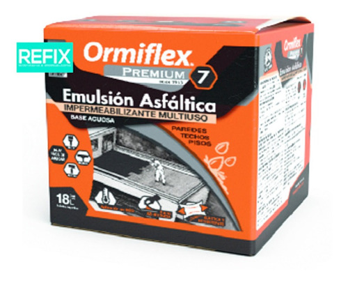 Emulsión Asfáltica Ormiflex 7 Caja X 18lts Imprimación