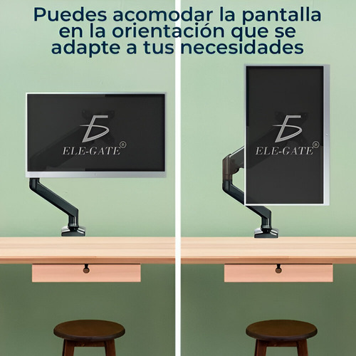 Soporte Brazo Articulado Movil Escritorio Monitor 13 A 30 Color Negro