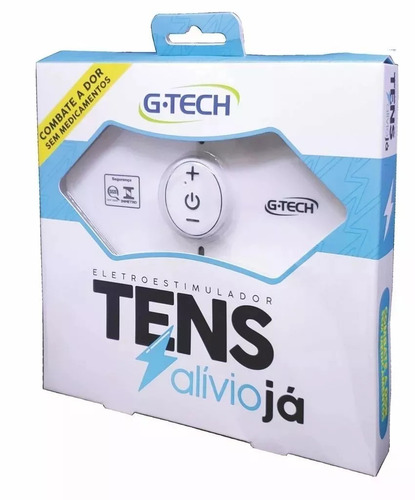 Eletroestimulador Massageador G-tech Tens Alivio Já Anvisa Cor Branco Bi