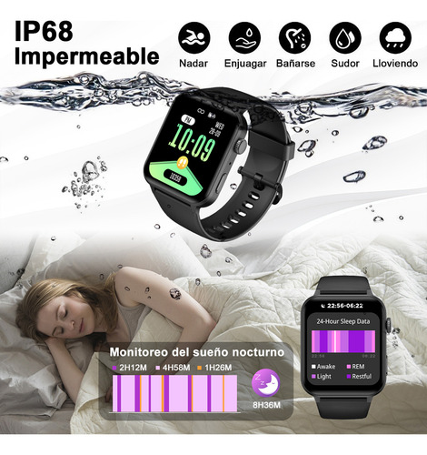 Reloj Inteligente Smart Watch BAOLUBAO Modelo R30 Pro De 1.85´ Smartwatch Mujer Hombre Smartwatch Asistente De Voz