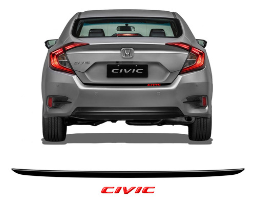 Friso Do Porta-malas Honda Civic G10 2016 Até 2021 + Emblema