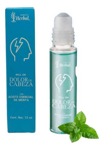 Rollo On Dolor De Cabeza Migraña Con Aceite De Menta