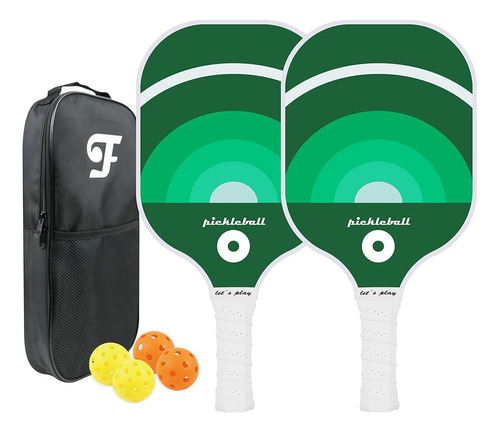 Juego De 2 Palas De Pickleball Superficie De Fibra De Vidrio