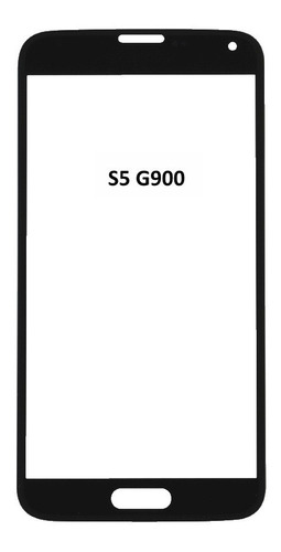 Tela Vidro Galaxy S5 G900 I9600 Visor Frontal Preto