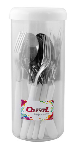 Tarro X24 Set Cubiertos Carol De Acero Inoxidable Kuchen