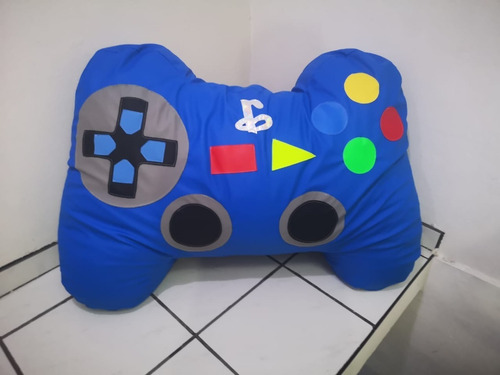 Sillón Puff Playstation Grande Color Azul