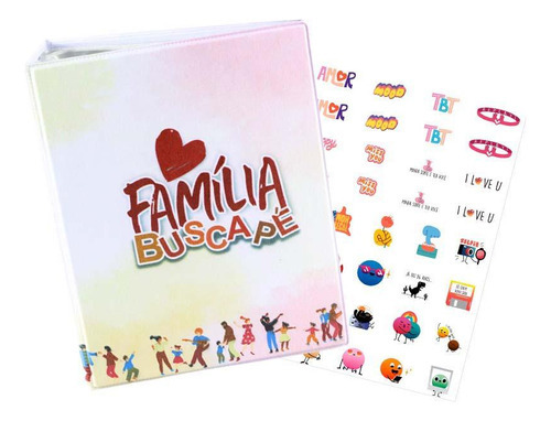 Álbum Para 500 Fotos 10x15 Família Buscapé Branco + Adesivo