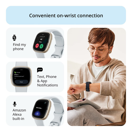 Reloj Inteligente Fitbit Sense 2 Advanced Health Blue Mist/p