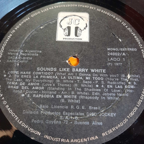 Sin Tapa Disco Barry White Sounds Like Barry White Si0