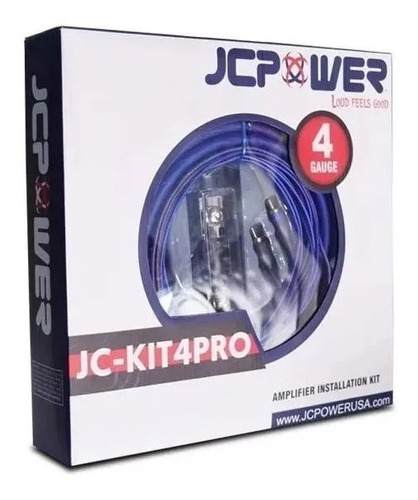 Kit Instalacion Audio Calibre 4 Jc Power Jc-kit4pro 5.18 Mts