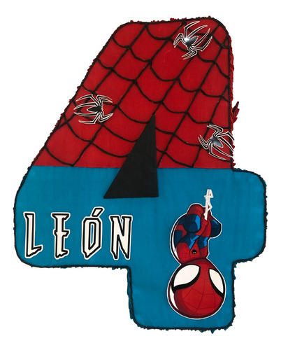 Piñata De Spiderman (números Tematizados) (60cm De Alto)