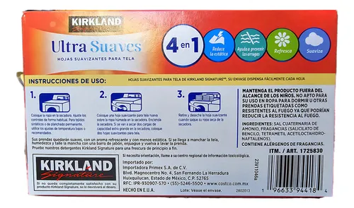HOT Dryer Sheets Toallas Para Secadora Kirkland Toallas Para