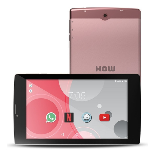 Tablet  How HT-705G 7" 8GB rosa e 1GB de memória RAM