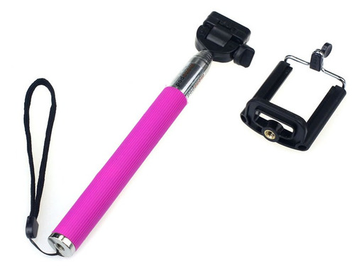 Extensível Handheld Auto-retrato Tripé Monopé + Clip Holder