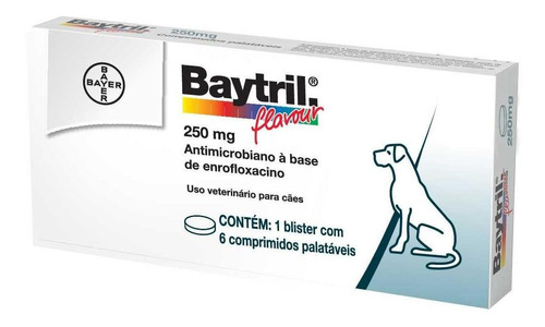 Baytril Flavour Bayer 250mg 6 Comprimidos