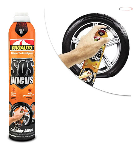 Reparador De Pneu Sos 350ml Proauto