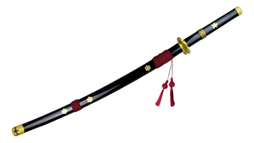 Katana Enma De Zoro Negra One Piece + Base Espada Daga Hacha