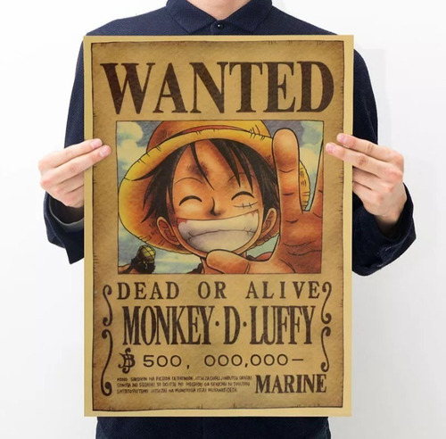 Poster Decorativo One Peace Luffy 52 X 36 Manga Serie Anime