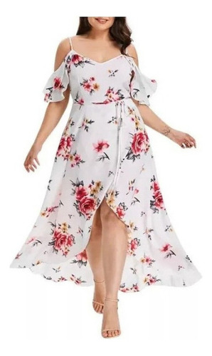 Vestido Largo Talla Grande Boho Estampado Floral